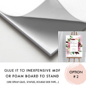 Elegantes Burgundy Blush Pink Begrüßungszeichen Poster