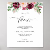 Elegantes Burgundy Blush Pink in der Rolle der Fav Poster (Vorne)