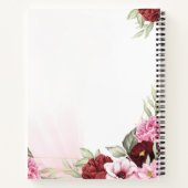 Elegantes Burgundy-Brautparty Hochzeit Notizblock (Rückseite)