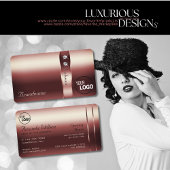 Elegantes Burgundy Dekor Schimmery Diamonds hinzuf Visitenkarte