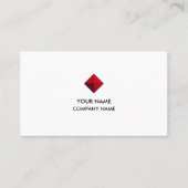 Elegantes Burgundy Diamond-Logo auf Weiß Visitenkarte (Vorderseite)