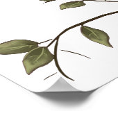 Elegantes Burgundy Floral Brautparty Willkommen Poster (Ecke)