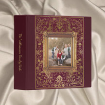 Elegantes Burgundy Foto Scrapbook Album