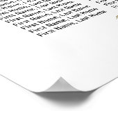 Elegantes Burgundy Gold Floral Wedding Chart Poster (Ecke)