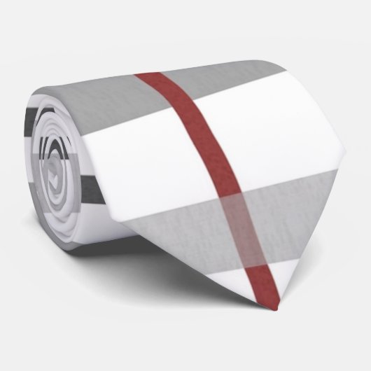 Elegantes Burgundy & Graustreifen Muster Männer Krawatte (Gerollt)