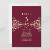 Elegantes Burgundy Hochzeitsstift (Vorderseite)