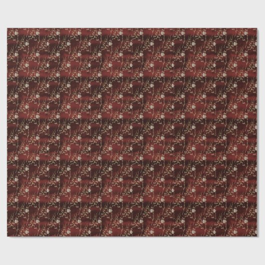 Elegantes Burgundy Marsala Party Geschenkpapier (Flach)