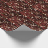 Elegantes Burgundy Marsala Party Geschenkpapier (Ecke)