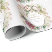 Elegantes Burgundy Personalisiertes Brautparty Geschenkpapier (Rolleneckpunkt)