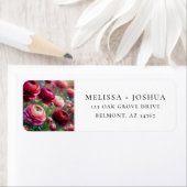 Elegantes Burgundy Ranunculus Rücksendeadresse-Lab (Insitu)