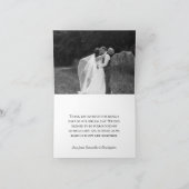 Elegantes Burgundy Rose Wedding Foto Inside Dankeskarte (Innenseite)