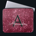 Elegantes Burgundy Shimmer und Sparkle Monogram Laptopschutzhülle<br><div class="desc">Elegante Burgund Imitats Burgundy Marsala Shimmer Elegant Monogram Case. Dieser Fall kann so angepasst werden,  dass er Ihren Anfangs- und Vornamen enthält.</div>