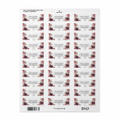 Elegantes Burgundy Summer Return Address Label (Vorne)