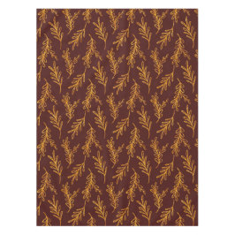Elegantes Burgundy- und Gold Floral Sprig Tischtuc Tischdecke