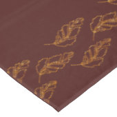 Elegantes Burgundy und Gold Leaf Tischtuch Tischdecke (Schrägansicht)