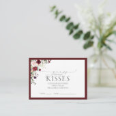 Elegantes Burgundy Watercolor Brautparty Game Begleitkarte (Stehend Vorderseite)