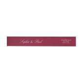 Elegantes Burgundy Wraparound Rücksendeadresse-Lab (Person)