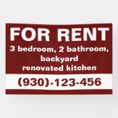 Elegantes Burgundy zum Vermieten eines benutzerdef Banner (Horizontal)