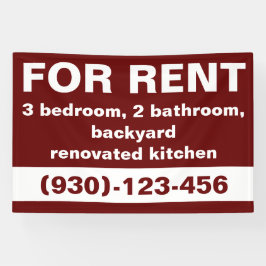 Elegantes Burgundy zum Vermieten eines benutzerdef Banner