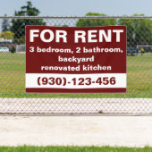 Elegantes Burgundy zum Vermieten eines benutzerdef Banner (Insitu)