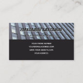 Elegantes Büro für sauberes Glas in Monogramm Visitenkarte (Rückseite)