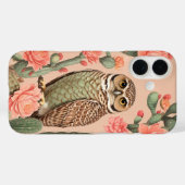Elegantes Burrowing Owl und Kakteen Case-Mate iPhone Hülle (Rückseite (Horizontal))
