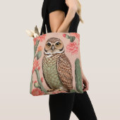 Elegantes Burrowing Owl und Kakteen Tasche (Von Nahem)