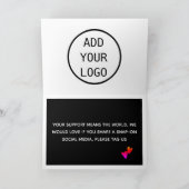 Elegantes Business Dankeschön mit individuellem Lo Dankeskarte (Innenseite)