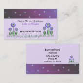 Elegantes Business Design für Lila Blume Visitenkarte (Vorne/Hinten)