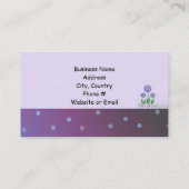 Elegantes Business Design für Lila Blume Visitenkarte (Rückseite)