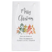 Elegantes Business Frohe Weihnachtsfeiertage Kleine Geschenktüte (Vorderseite)