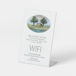 Elegantes Business Guest WIFI Sockelschild