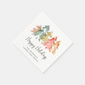 Elegantes Business Happy Holidays Weihnachts-Party Serviette (Ecke)