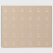 Elegantes Business Leicht braunes Logo für den Ein Geschenkpapier (Flach)