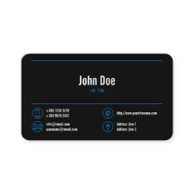 Elegantes Business Logo Blue Lines Blue Icons Blac