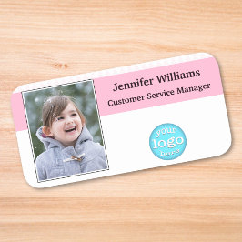 Elegantes Business-Logo Corporate Employee-ID-Foto Namensschild