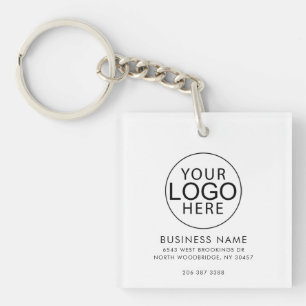Elegantes Business-Logo Corporate QR-Code Custom Schlüsselanhänger