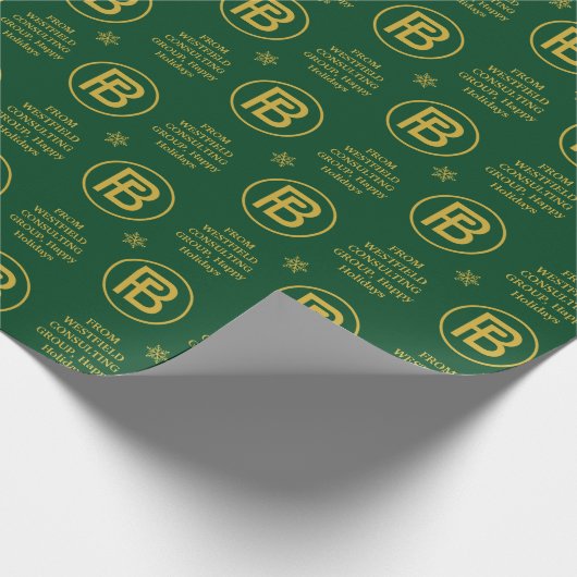 Elegantes Business Logo Geschenkpapier (Ecke)