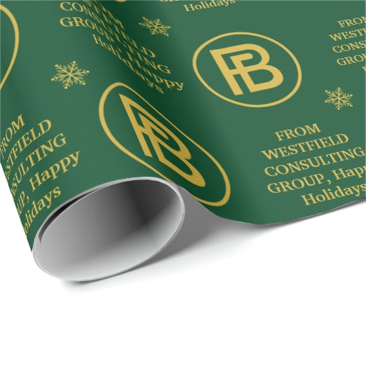 Elegantes Business Logo Geschenkpapier (Rolleneckpunkt)