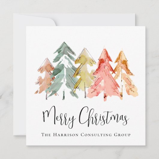 Elegantes Business Logo QR Code Frohe Weihnachten (Vorderseite)