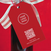 Elegantes Business Logo QR Code Frohe Weihnachten Geschenkanhänger