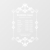 Elegantes Business Opening Stunden Sign Window Fensteraufkleber (Blatt)