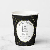 Elegantes Business Shower Logo Pappbecher (Rückseite)