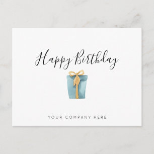 Elegantes Business Watercolor - Geburtstag Postkarte
