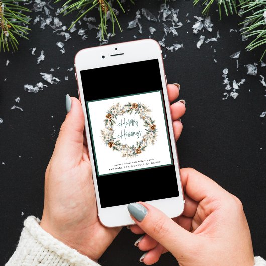 Elegantes Business Weihnachtsbad Feiertagskarte