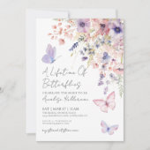 Elegantes Butterfly Brautparty Einladung (Vorderseite)