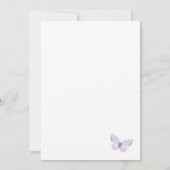 Elegantes Butterfly Brautparty Einladung (Rückseite)