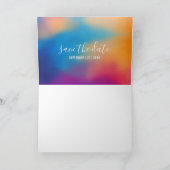 Elegantes Butterfly-Design und farbenfrohe Sonnenu Einladung (Innenseite)