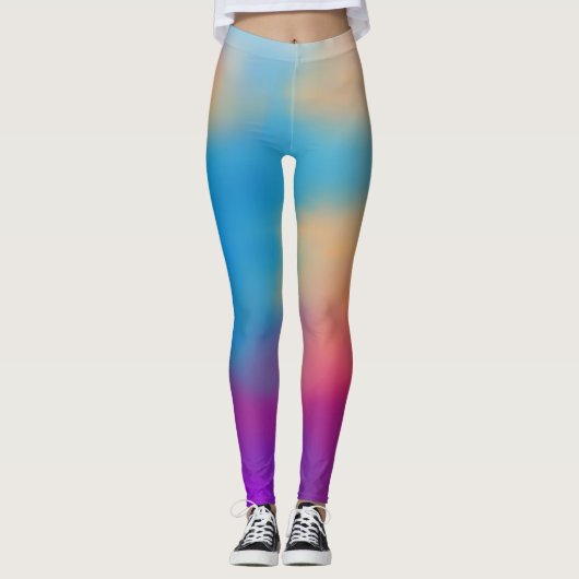 Elegantes Butterfly-Design und farbenfrohe Sonnenu Leggings (Vorderseite)