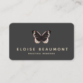 Elegantes Butterfly Event Planner Logo Visitenkarte (Vorderseite)